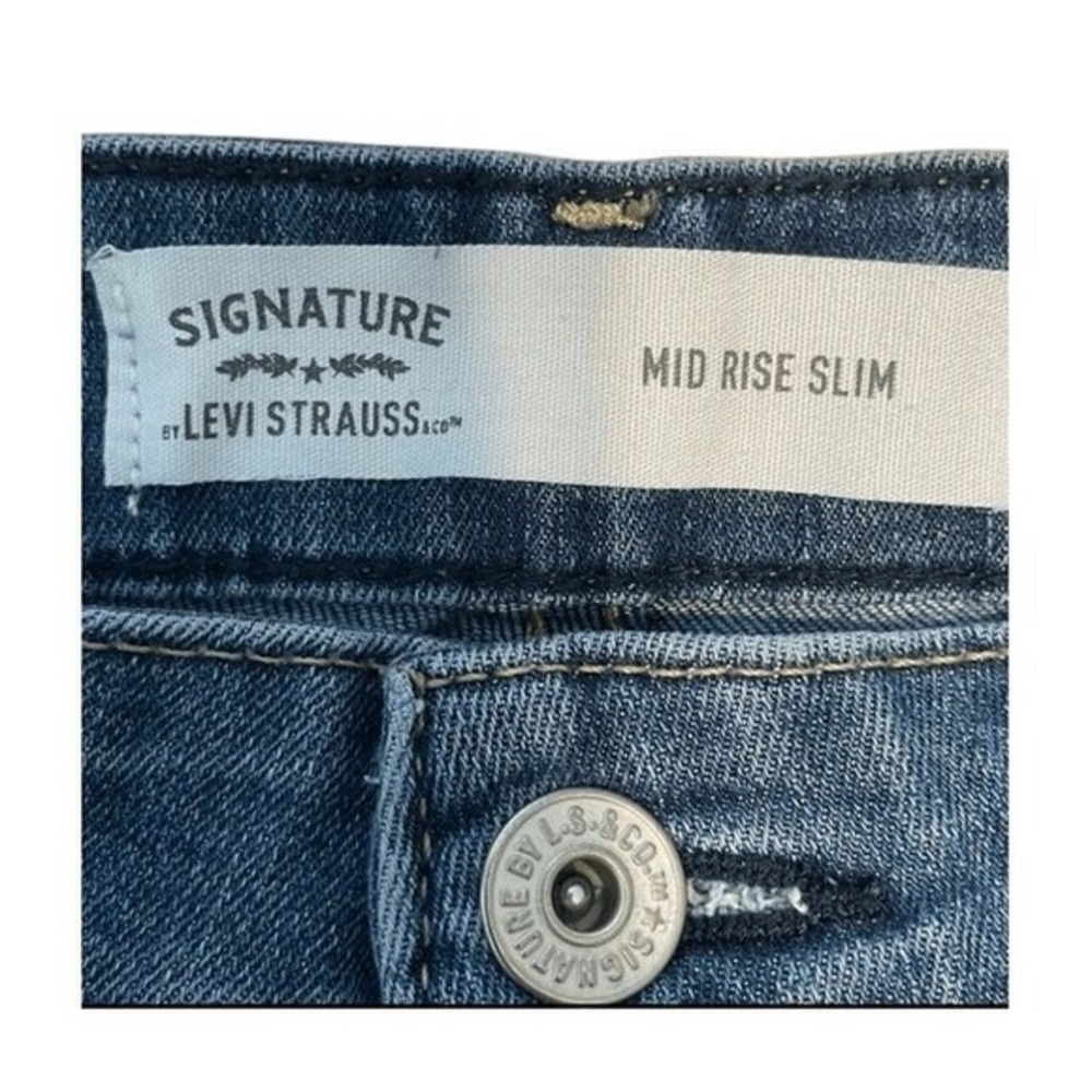 Levi's Modern Slim Jeans Blue‎ Medium Wash Denim Mid-Rise 5 Pocket 6M - Picture 4 of 6